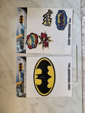 Batman Yellow & Black Embroidered Patch Set with Comic Accent Patches